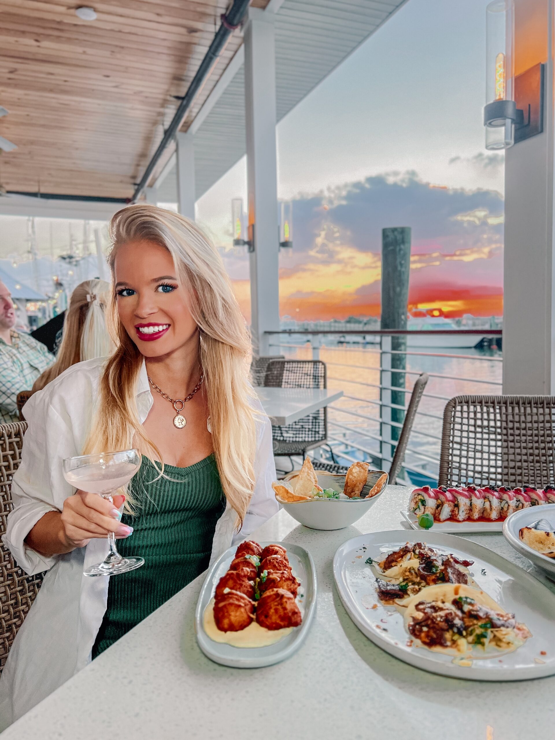 girl wearing green dress in charleston for st patricks day